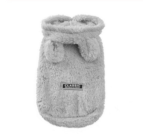 KFX-0327357 Cotton Cartoon Bear Ear Coat for Pets - Double-Sided Velvet Fabric