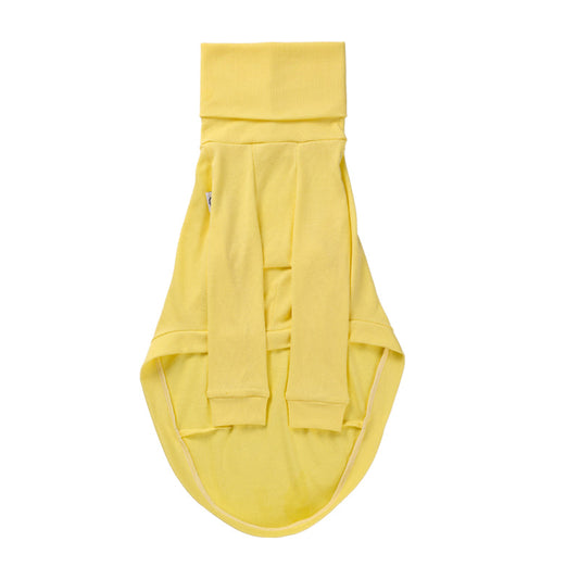 KFX-0329277 High Neck Pure Cotton Dog Shirt in Yellow, Pink, Gray, and Black