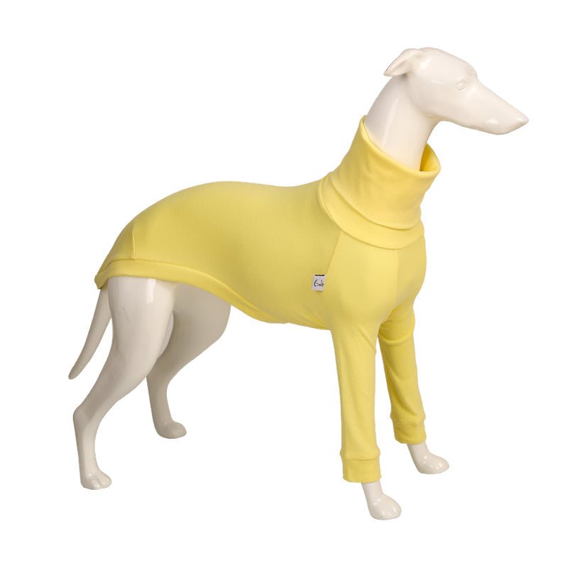 KFX-0329277 High Neck Pure Cotton Dog Shirt in Yellow, Pink, Gray, and Black