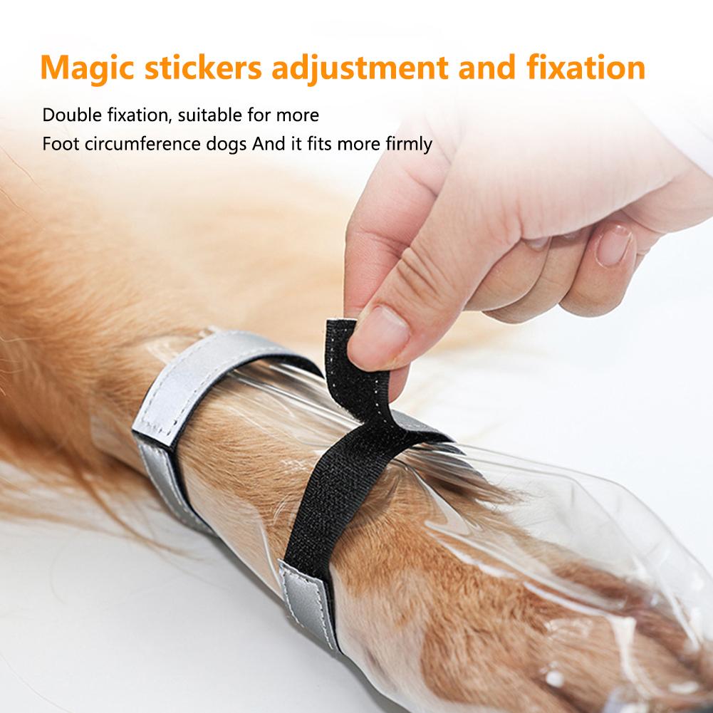 KFX-0329533 Waterproof Non-Slip Shoes for Large Dogs - Black PVC, Available in Sizes S to XL