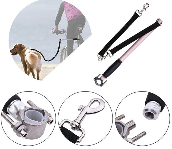 KFX-0332477 Stainless Steel Bicycle Leash for Walking Dogs, 46x2.2CM
