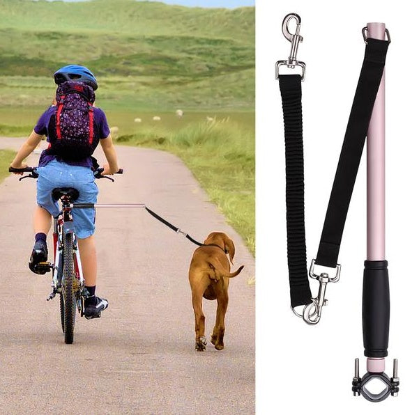 KFX-0332477 Stainless Steel Bicycle Leash for Walking Dogs, 46x2.2CM