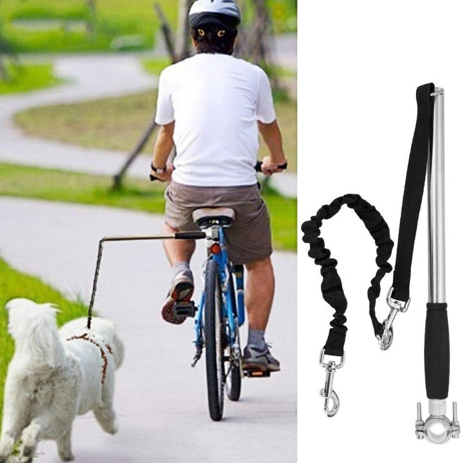 KFX-0332477 Stainless Steel Bicycle Leash for Walking Dogs, 46x2.2CM