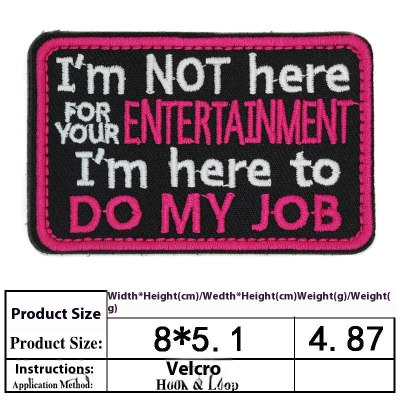 KFX-0334525 Embroidered Velcro Patch for Pet Accessories - Customizable Decorative Sticker