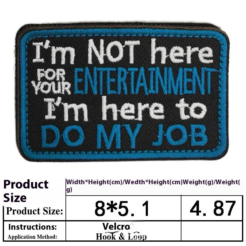 KFX-0334525 Embroidered Velcro Patch for Pet Accessories - Customizable Decorative Sticker