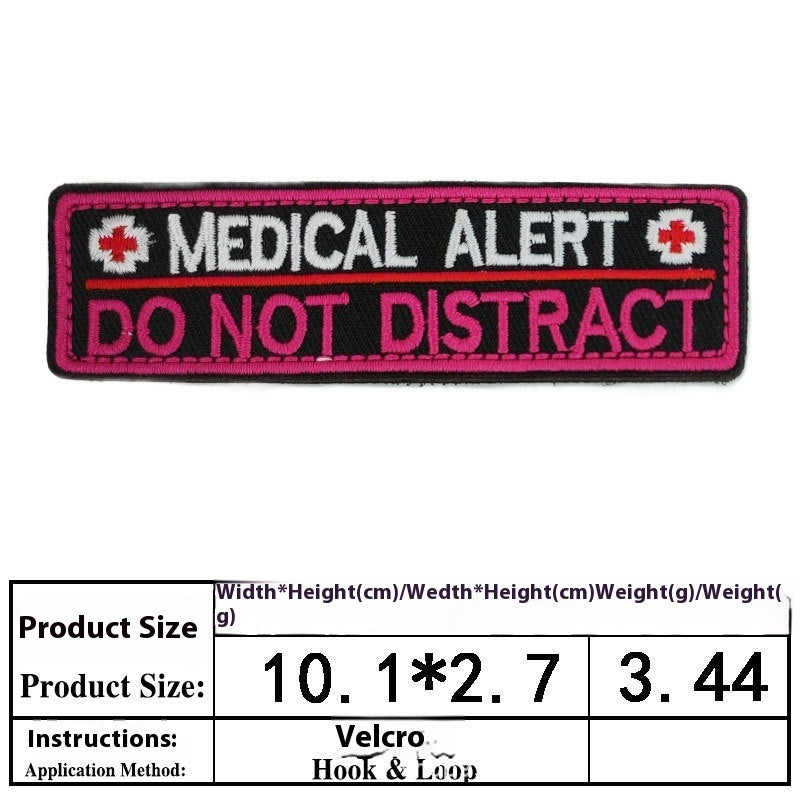 KFX-0334525 Embroidered Velcro Patch for Pet Accessories - Customizable Decorative Sticker