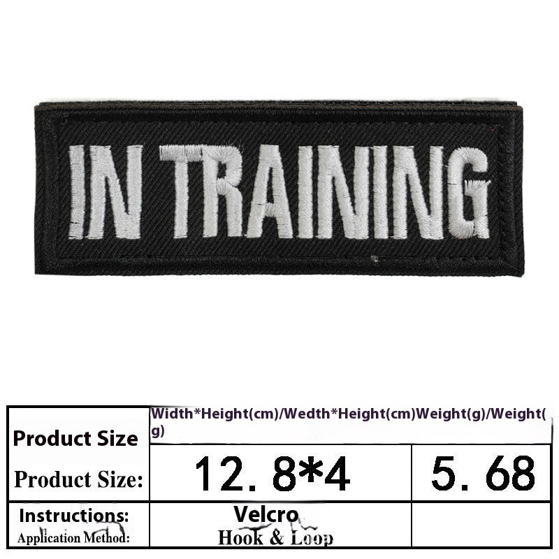 KFX-0334525 Embroidered Velcro Patch for Pet Accessories - Customizable Decorative Sticker