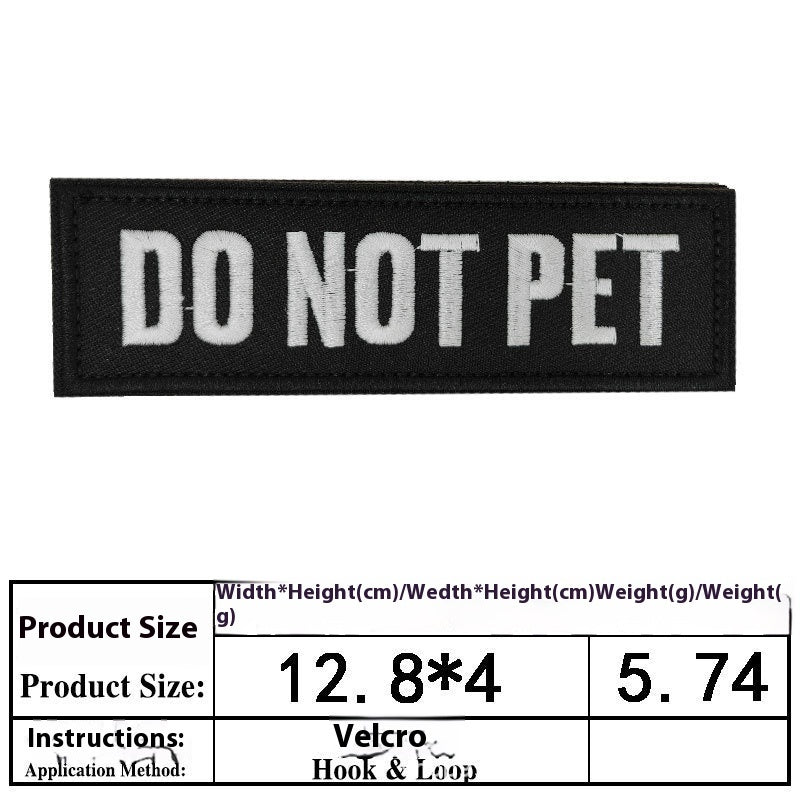 KFX-0334525 Embroidered Velcro Patch for Pet Accessories - Customizable Decorative Sticker