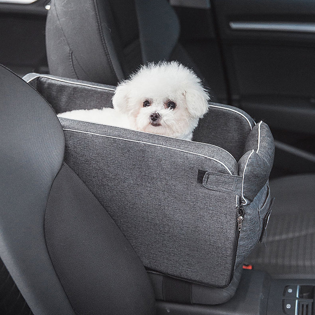 KFX-0334909 Portable Doghouse in Beige and Grey Cloth - Central Control Car 42x20x22cm
