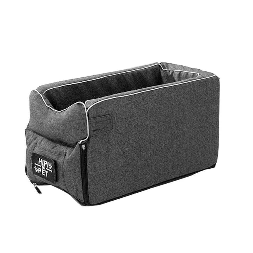 KFX-0334909 Portable Doghouse in Beige and Grey Cloth - Central Control Car 42x20x22cm