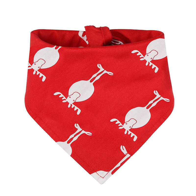 KFX-0336061 Christmas Triangle Scarf for Pets in Various Designs – Cotton Fabric, Small and Large Sizes