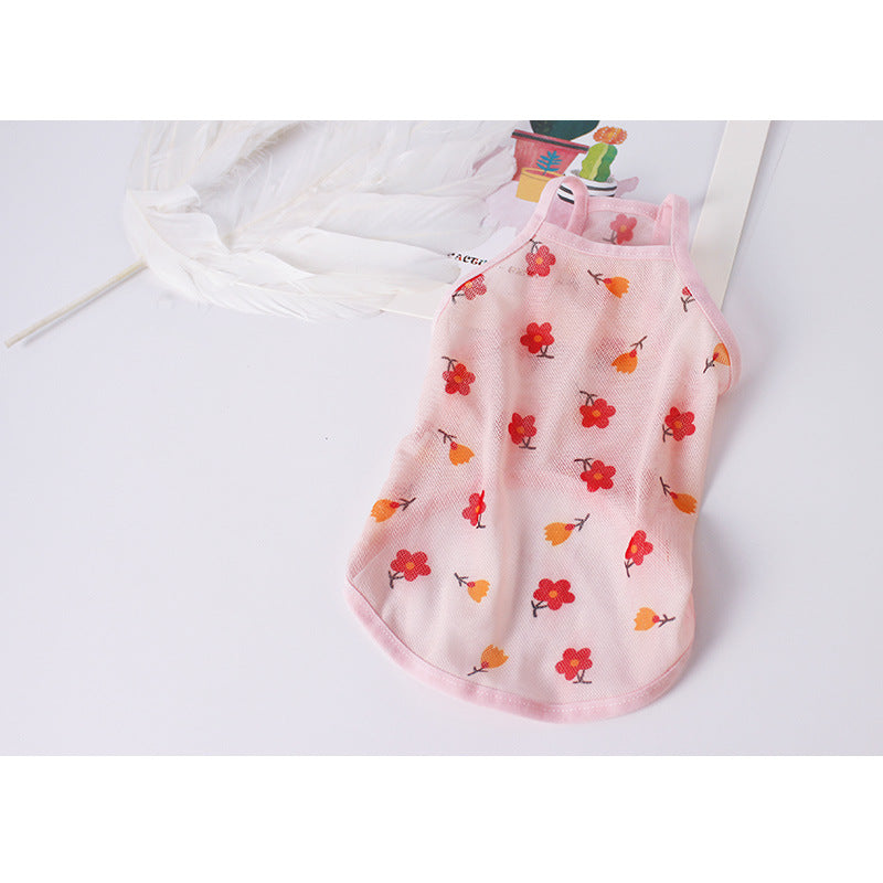 KFX-0339005 Thin Sun Protection Mesh Vest for Dogs - Multiple Floral and Print Styles Available
