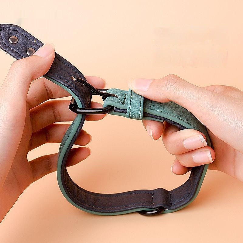 KFX-0340413 Adjustable Anti-Loss Dog Collar with Double-Layer Design in Multiple Colors