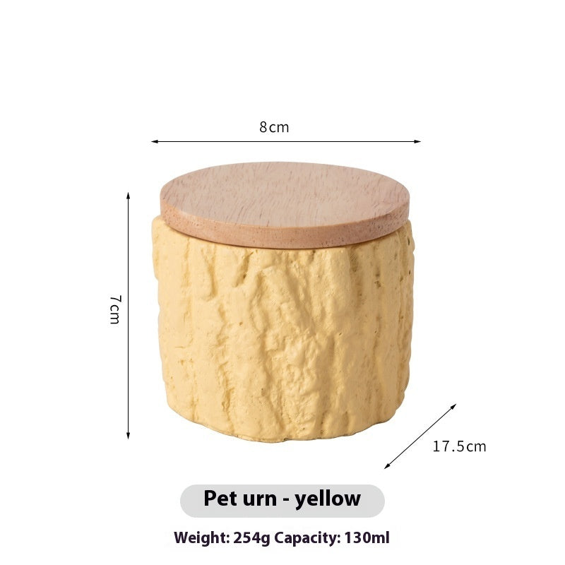 KFX-0348221 Handmade Cement Pet Ash Urn - Moisture-Proof Commemorative Memorial Casket