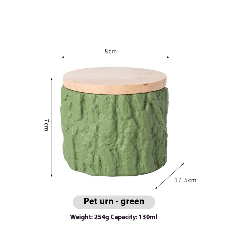 KFX-0348221 Handmade Cement Pet Ash Urn - Moisture-Proof Commemorative Memorial Casket