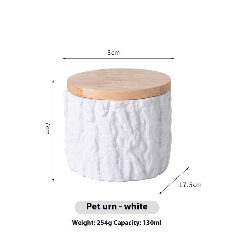 KFX-0348221 Handmade Cement Pet Ash Urn - Moisture-Proof Commemorative Memorial Casket