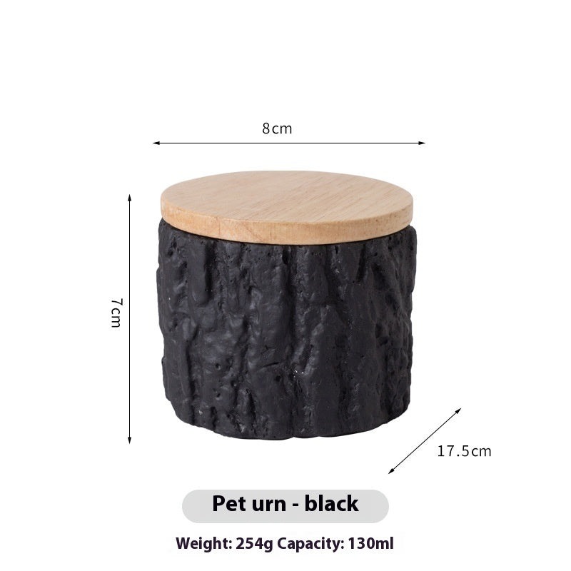 KFX-0348221 Handmade Cement Pet Ash Urn - Moisture-Proof Commemorative Memorial Casket