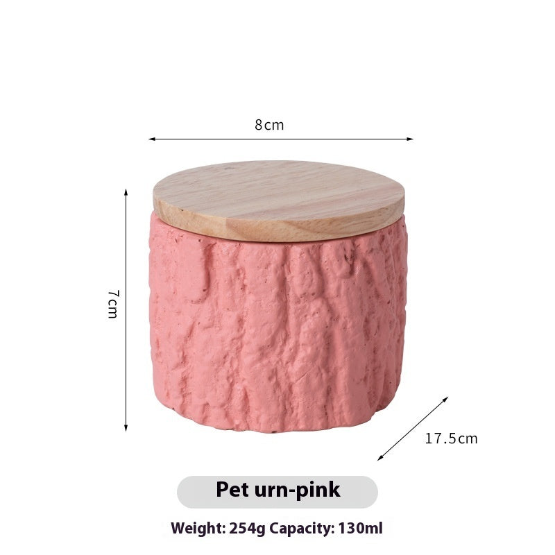 KFX-0348221 Handmade Cement Pet Ash Urn - Moisture-Proof Commemorative Memorial Casket