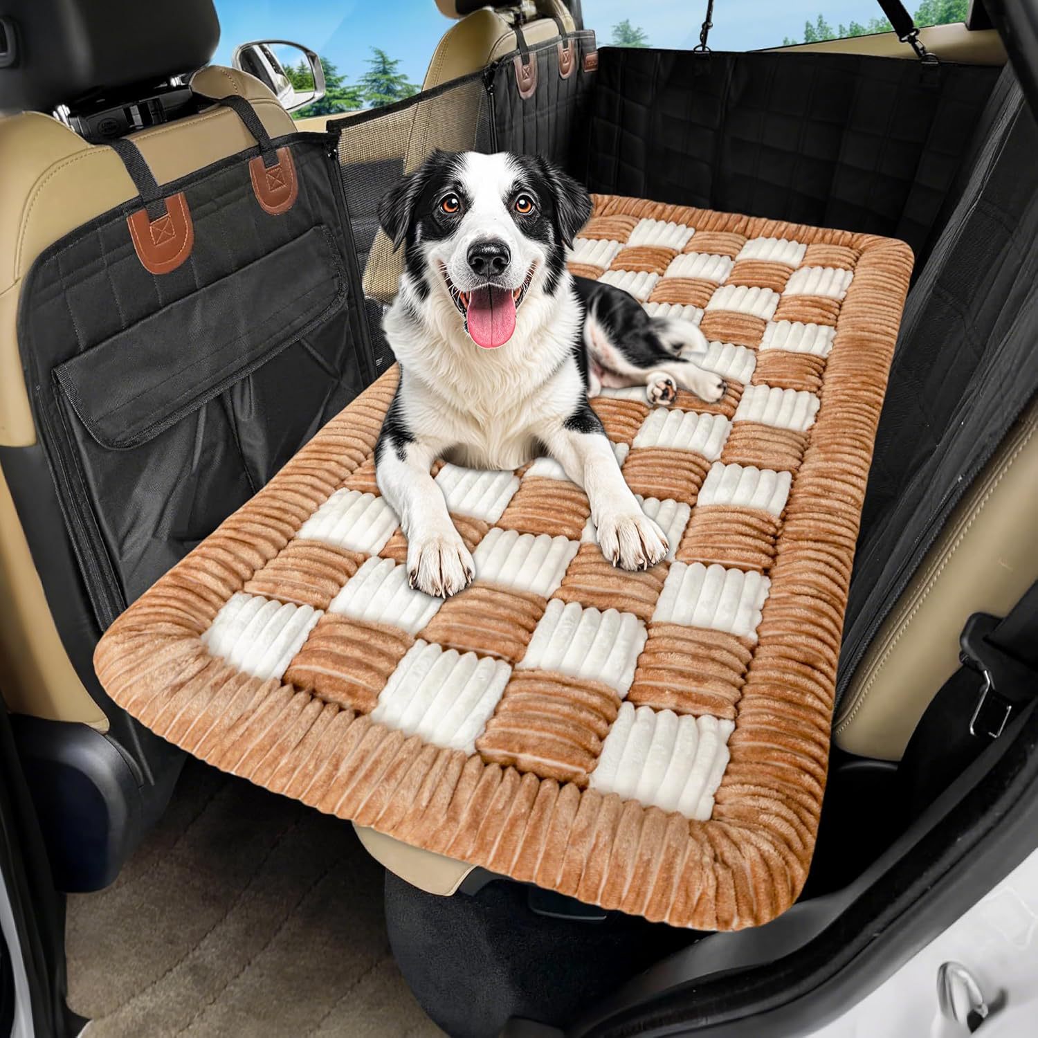 KFX-0348989 Thickened Cushion Car Plush Mat for Dogs - Available in Multiple Colors