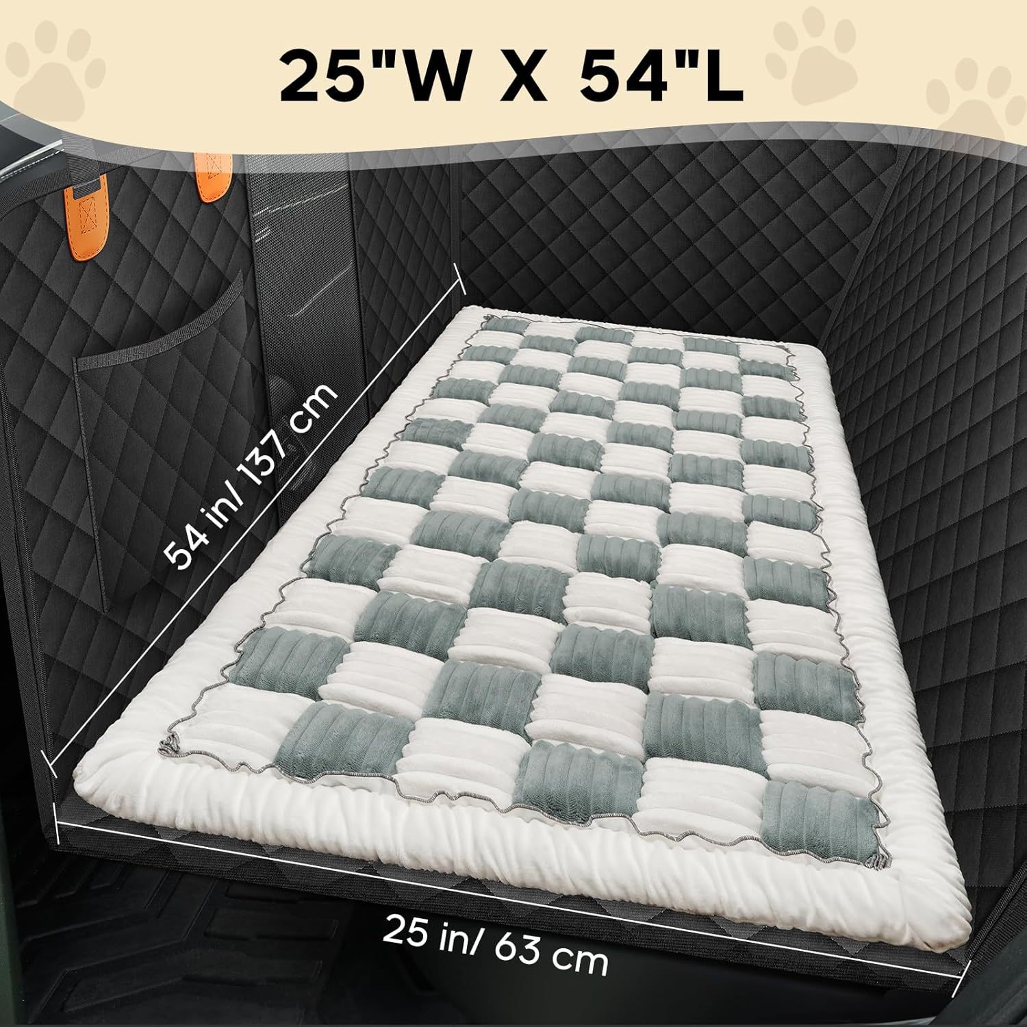 KFX-0348989 Thickened Cushion Car Plush Mat for Dogs - Available in Multiple Colors