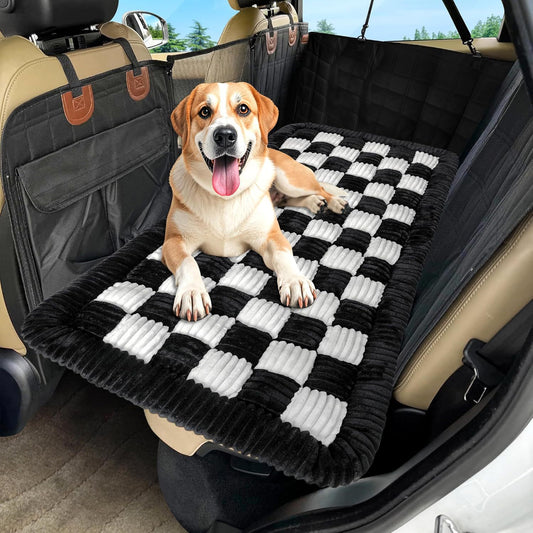 KFX-0348989 Thickened Cushion Car Plush Mat for Dogs - Available in Multiple Colors