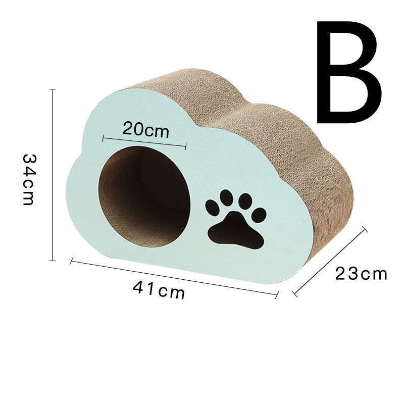 KFX-0350141 Cloud-Shaped Corrugated Cat Scratching Board - Fashionable Small and Large Options