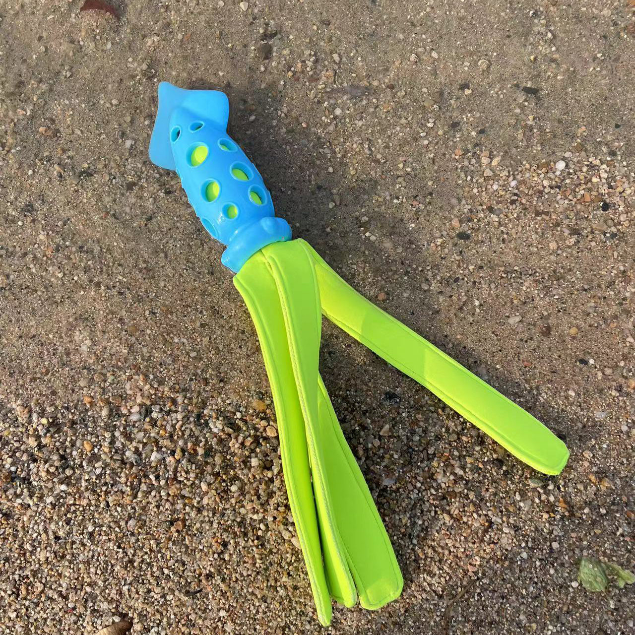 KFX-0351421 Interactive Squeaky Cuttlefish Chew Toy for Dogs - Teeth Cleaning Pet Toy for All Sizes