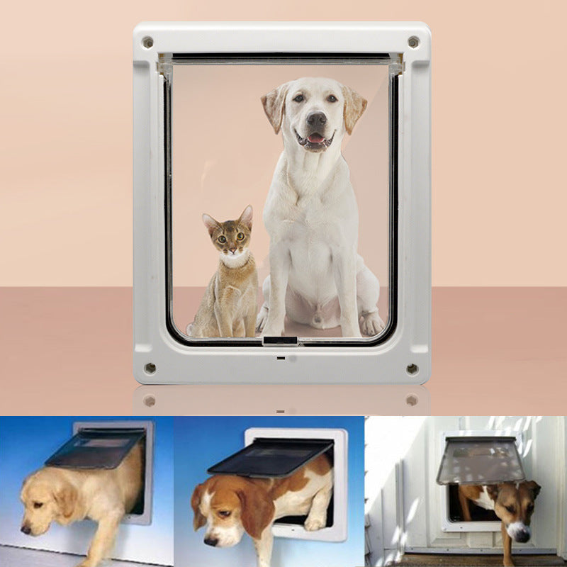 KFX-0351549 Plastic Pet Door with Flap – White, Brown, Black – Small & Large Sizes Available