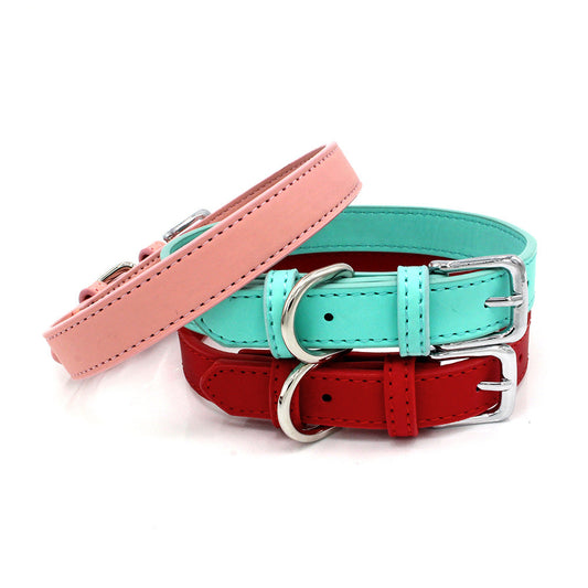 KFX-0351933 Comfortable PU Leather Pet Collar in Various Colors and Sizes