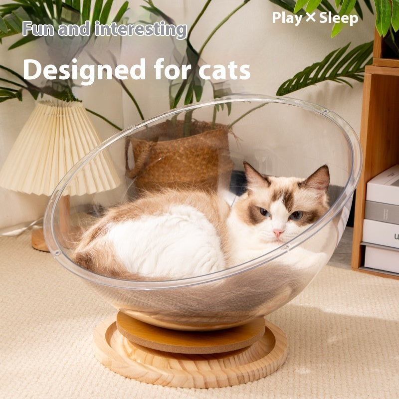 KFX-0353981 Transparent Acrylic Cat Space Capsule Bathtub - Multiple Sizes Available