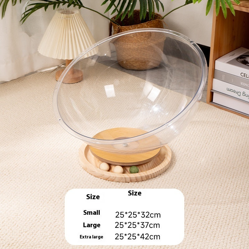 KFX-0353981 Transparent Acrylic Cat Space Capsule Bathtub - Multiple Sizes Available