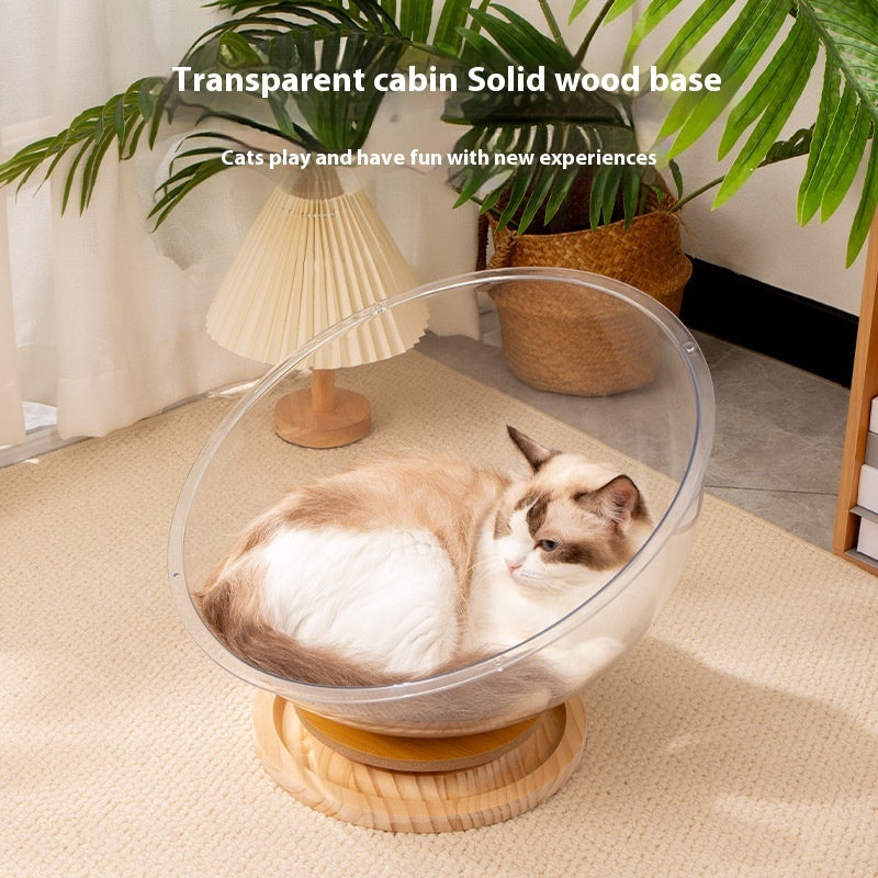KFX-0353981 Transparent Acrylic Cat Space Capsule Bathtub - Multiple Sizes Available