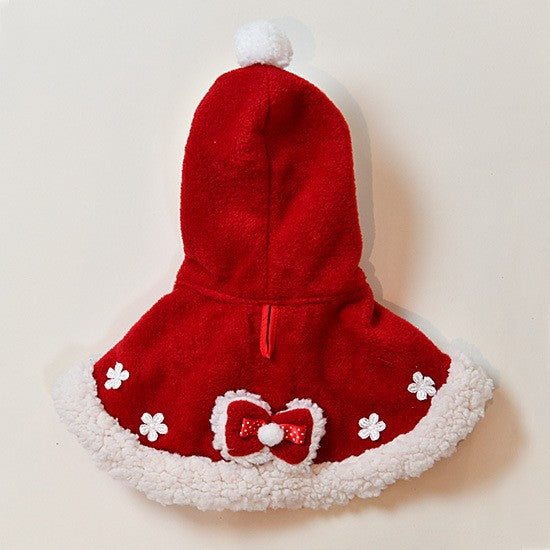 KFX-0354109 Red Dog Christmas Holiday Cloak in Small and Plus Sizes