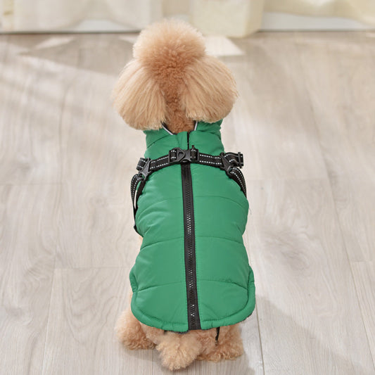 KFX-0354365 Cotton Dog Vest Coat - Warm, Casual, and Reflective in Multiple Colors and Sizes