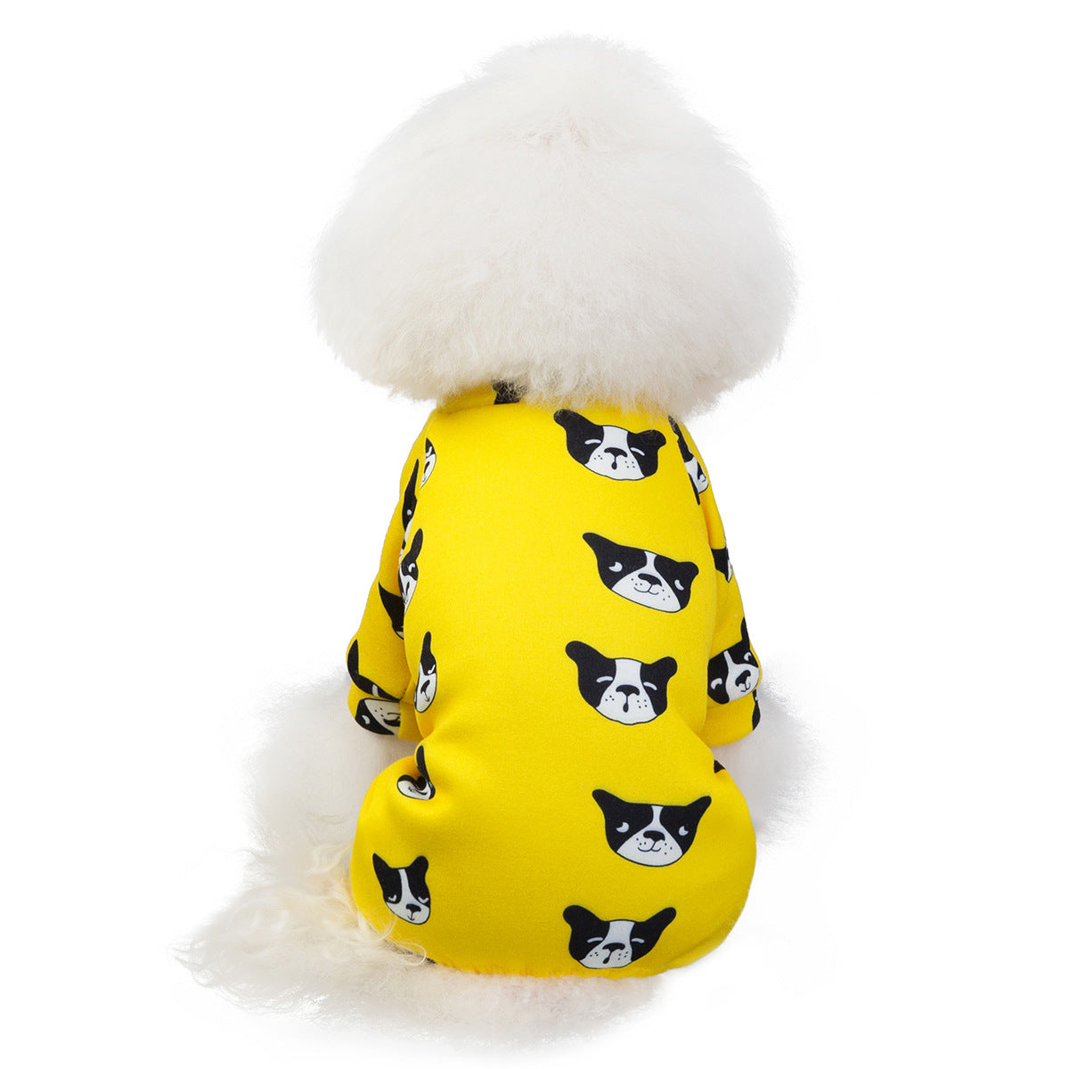 KFX-0355005 Thick Cotton Four-Legged Pet Clothing in Yellow – Available in Multiple Sizes
