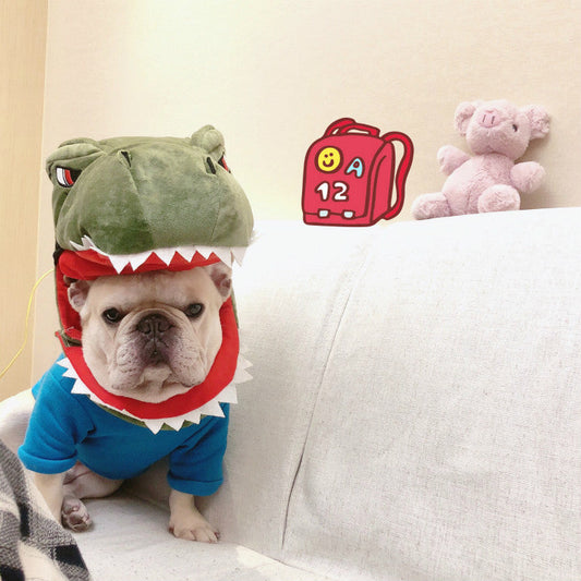 KFX-0356285 Dinosaur and Shark Cotton Dog Hoodies - One Size Fits All