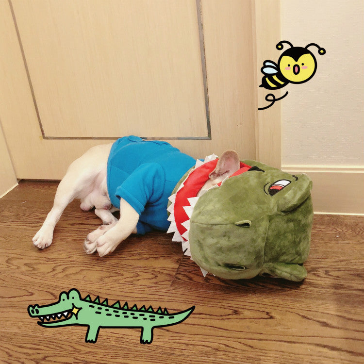 KFX-0356285 Dinosaur and Shark Cotton Dog Hoodies - One Size Fits All