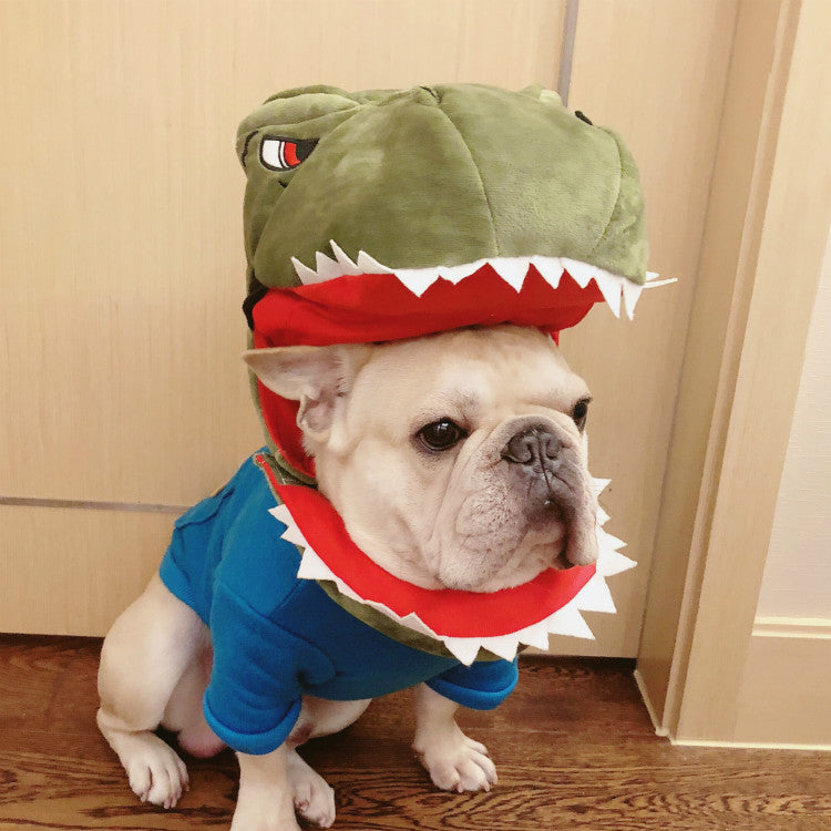 KFX-0356285 Dinosaur and Shark Cotton Dog Hoodies - One Size Fits All