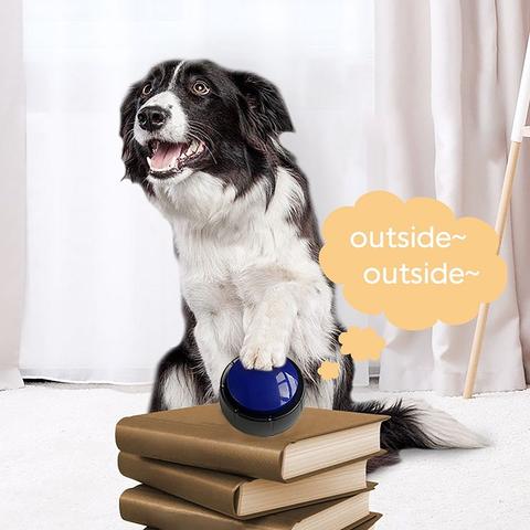 KFX-0356541 Interactive Sound Buttons for Dog Communication - Customizable Record-and-Play Buttons for Pet Training