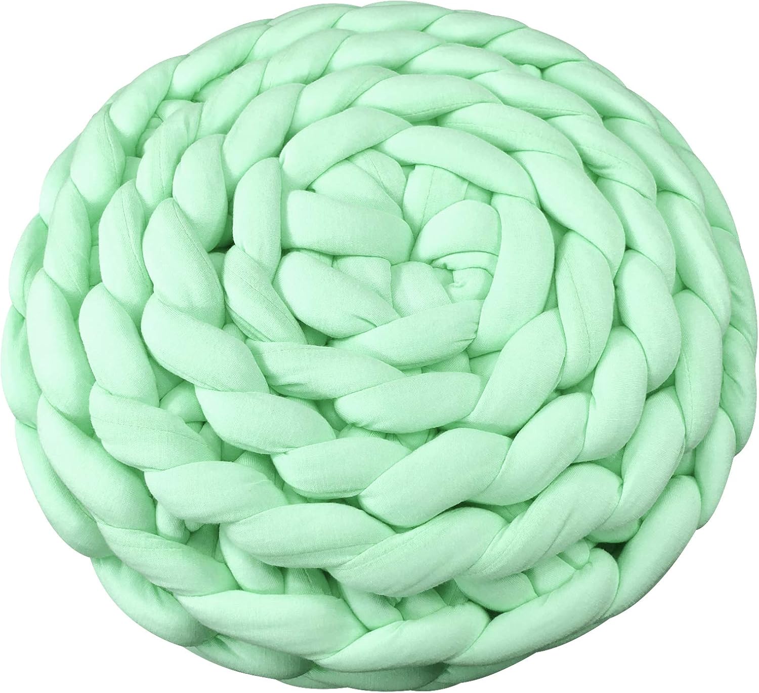 KFX-0357181 Cozy Cotton Knitted Round Cat Basket Bed - Soft Woven Pet Nest for Small Dogs and Cats