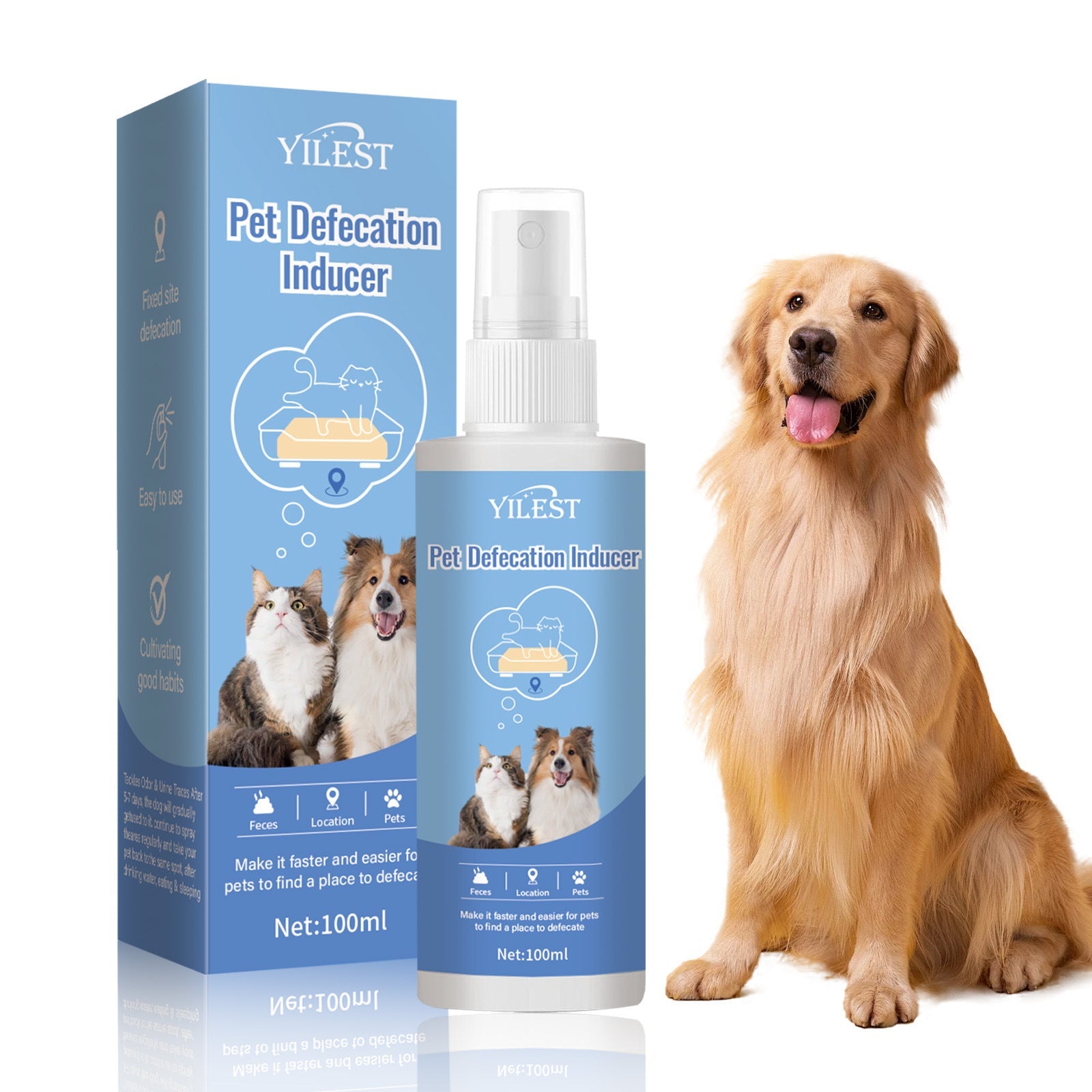 KFX-0358333 Long-lasting Pet Bite Deterrent Spray for Dogs and Cats - 100ml(3 Pack)