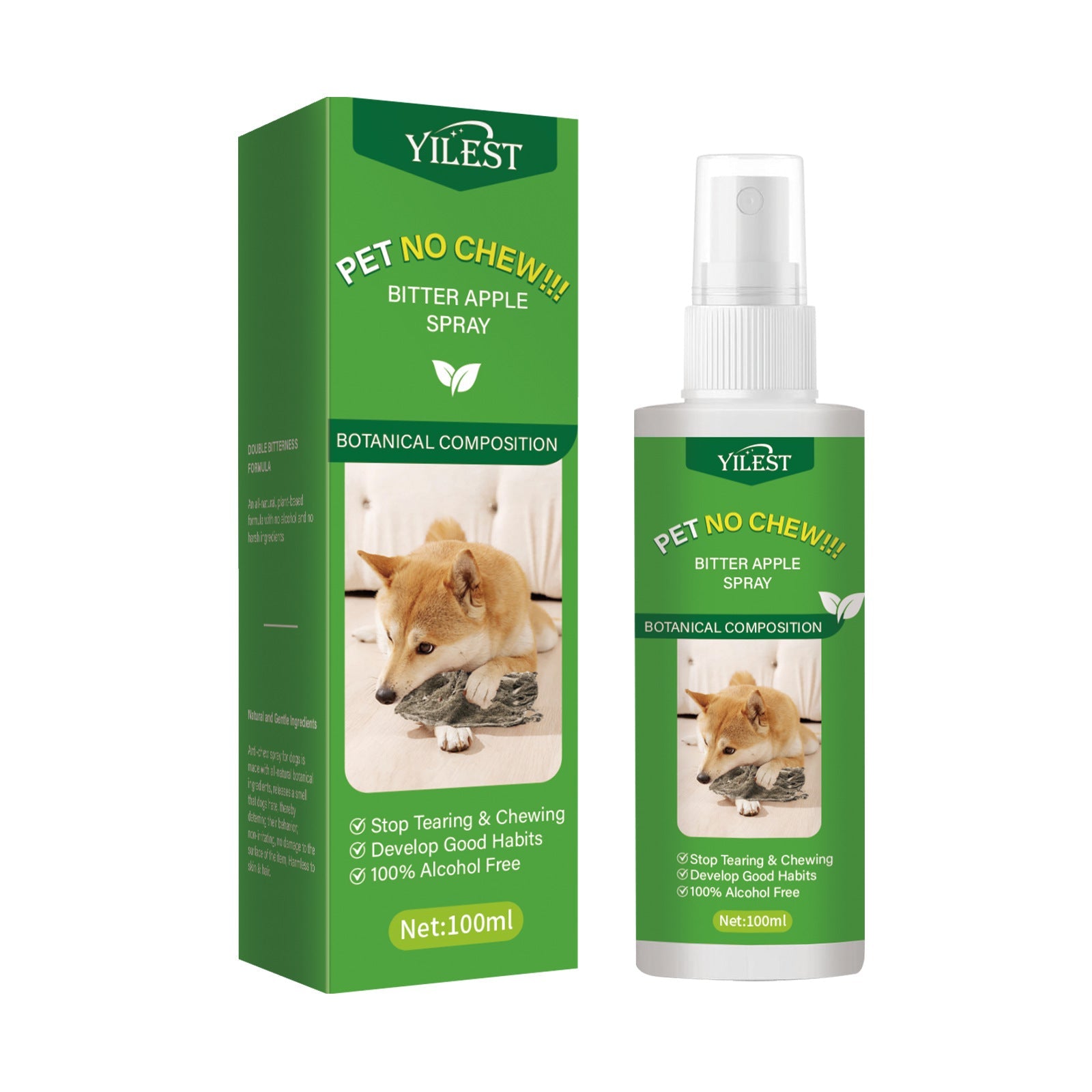 KFX-0358333 Long-lasting Pet Bite Deterrent Spray for Dogs and Cats - 100ml(3 Pack)