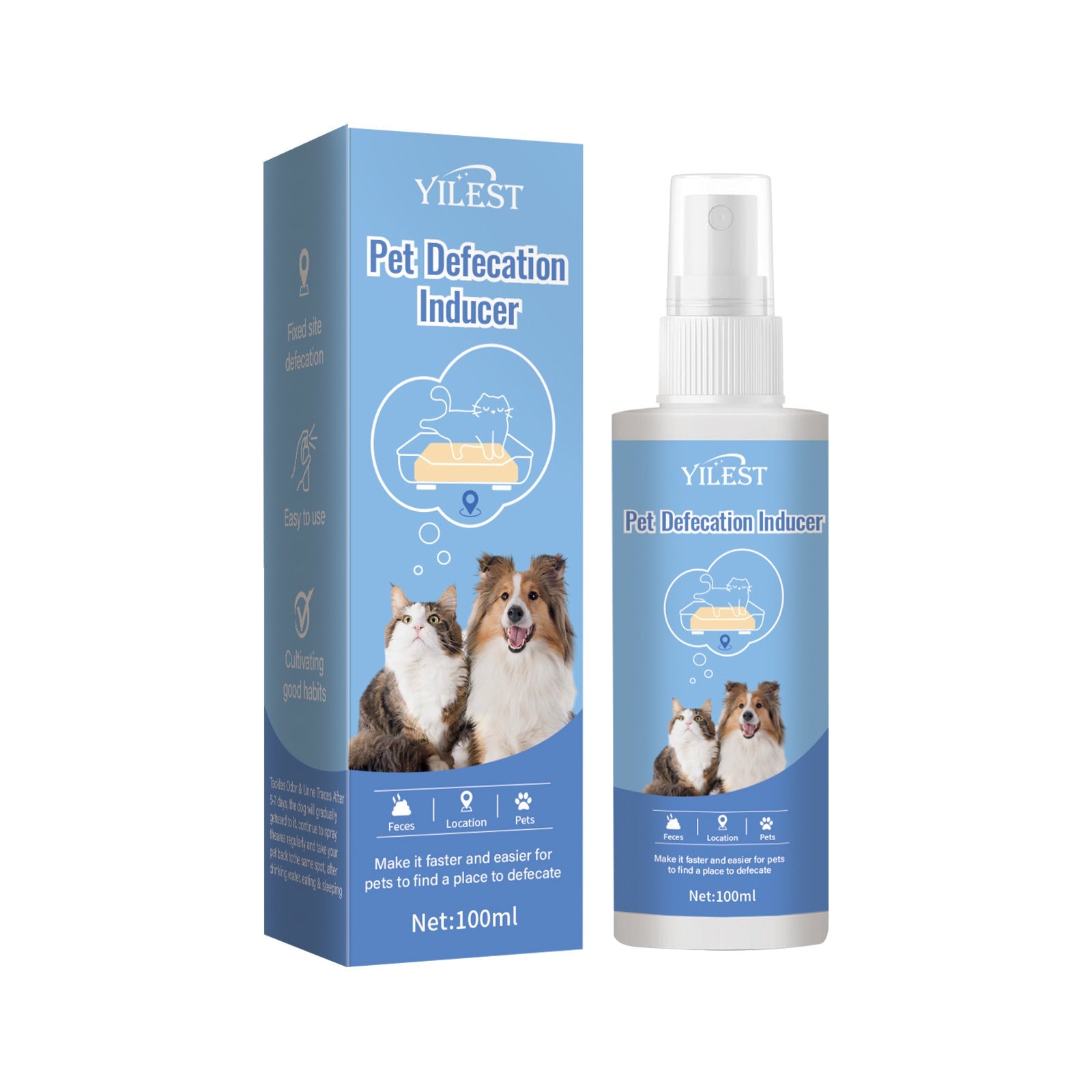 KFX-0358333 Long-lasting Pet Bite Deterrent Spray for Dogs and Cats - 100ml(3 Pack)