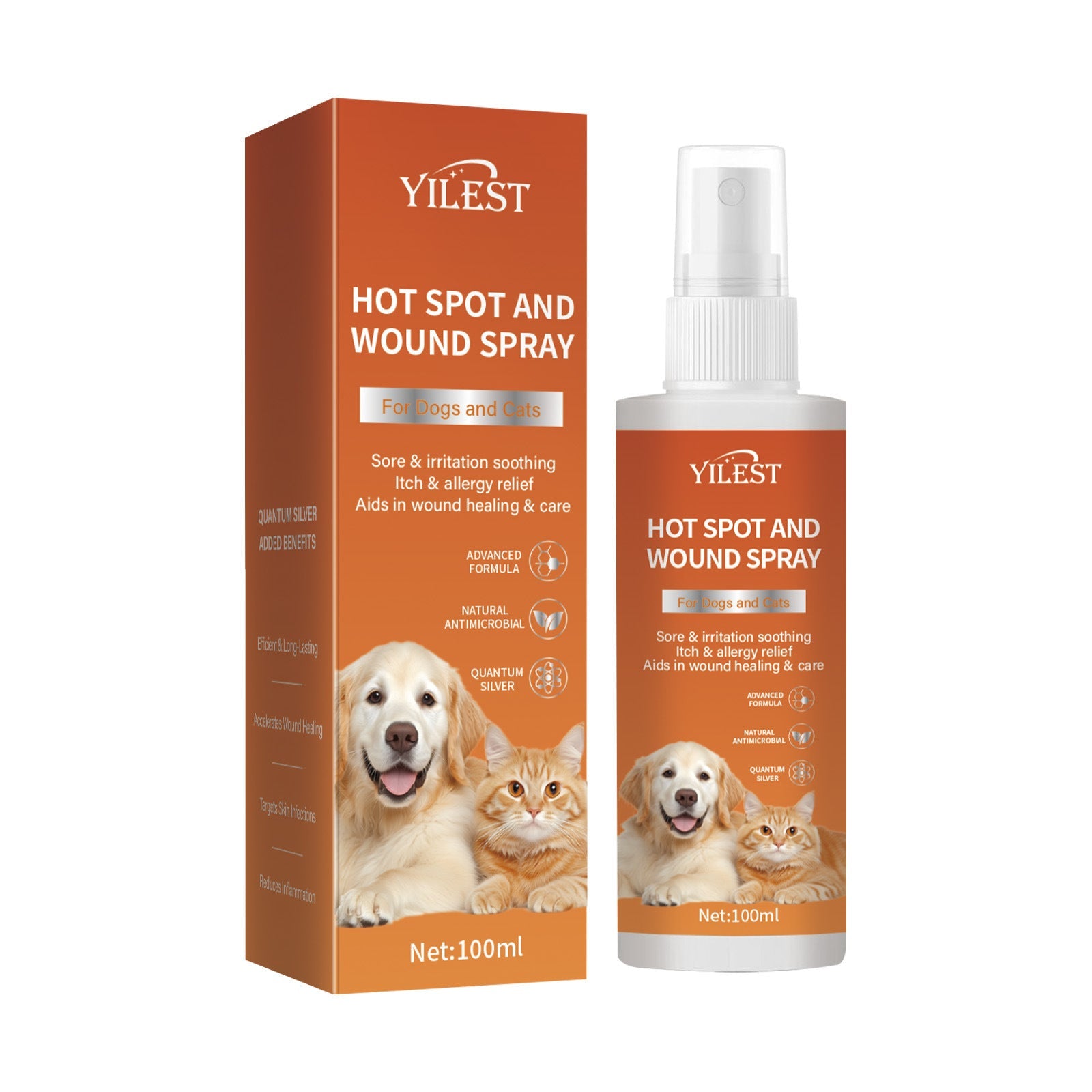KFX-0358333 Long-lasting Pet Bite Deterrent Spray for Dogs and Cats - 100ml(3 Pack)