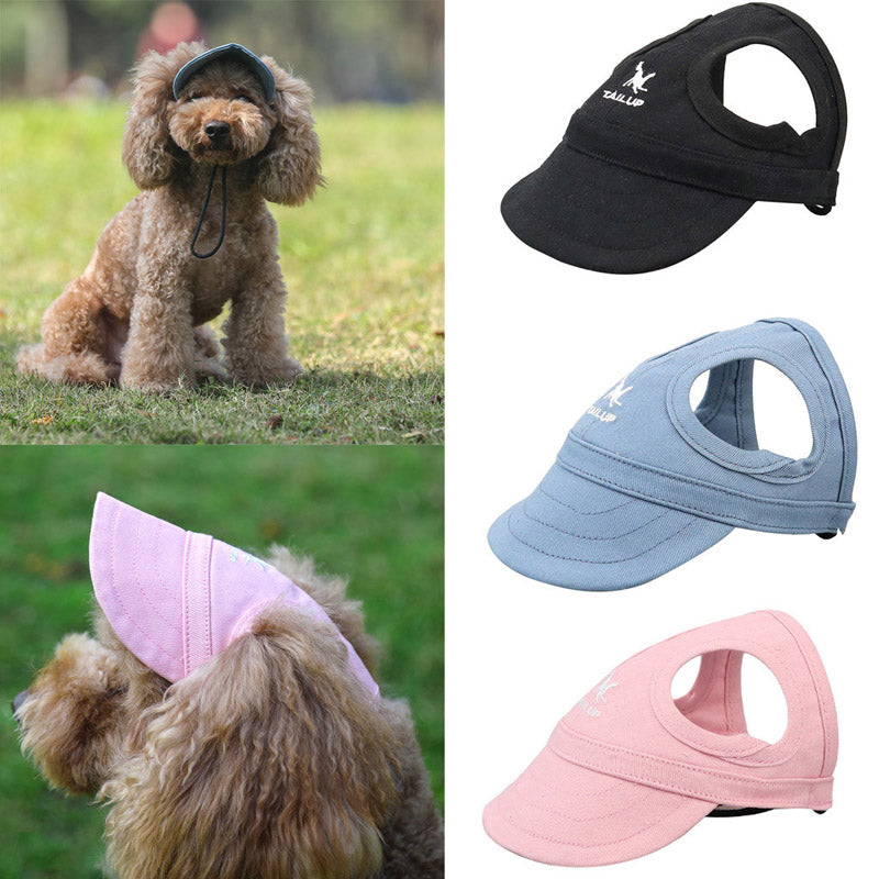 KFX-0359869 Adjustable Dog and Cat Baseball Cap - Wear-resistant Canvas with Velcro Design