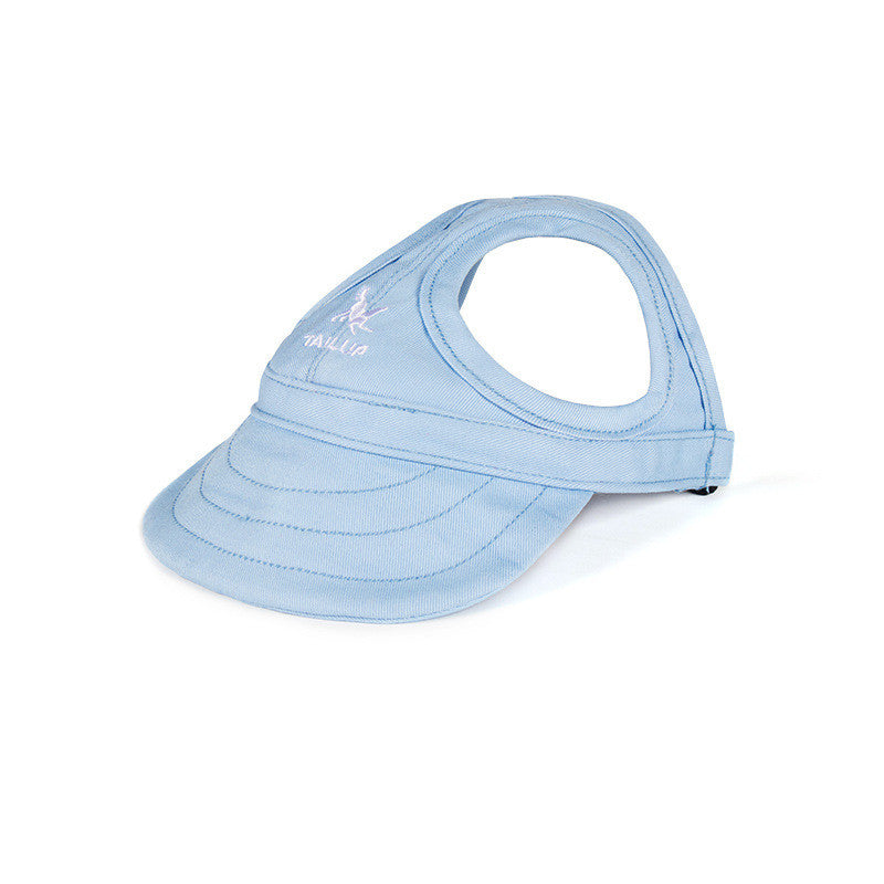 KFX-0359869 Adjustable Dog and Cat Baseball Cap - Wear-resistant Canvas with Velcro Design