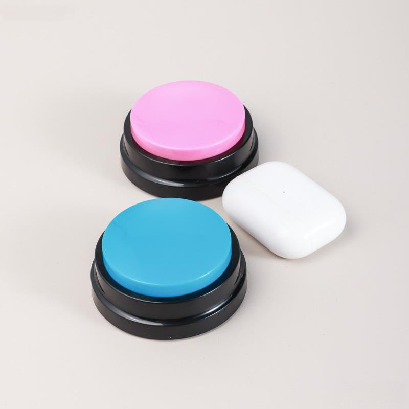 KFX-0360509 Pet Communication Recording Button for Dogs and Cats - Interactive Training Toy with Cushioned Edges