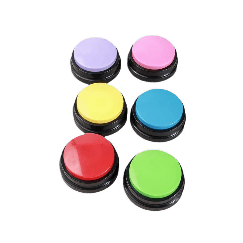 KFX-0360509 Pet Communication Recording Button for Dogs and Cats - Interactive Training Toy with Cushioned Edges