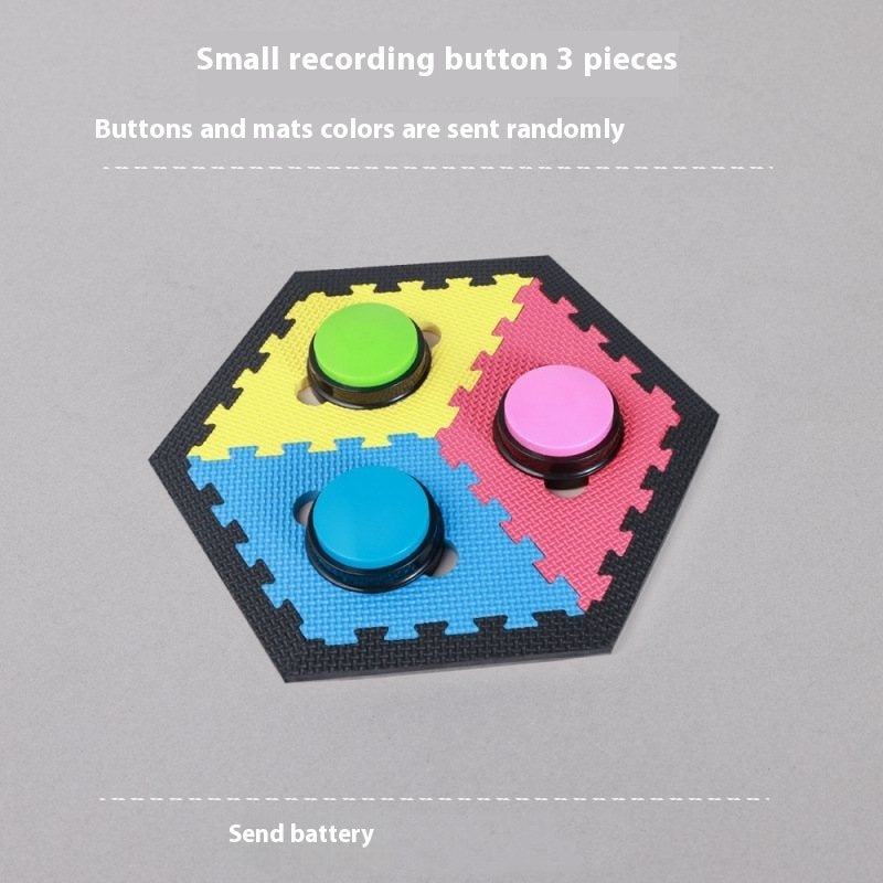 KFX-0360509 Pet Communication Recording Button for Dogs and Cats - Interactive Training Toy with Cushioned Edges