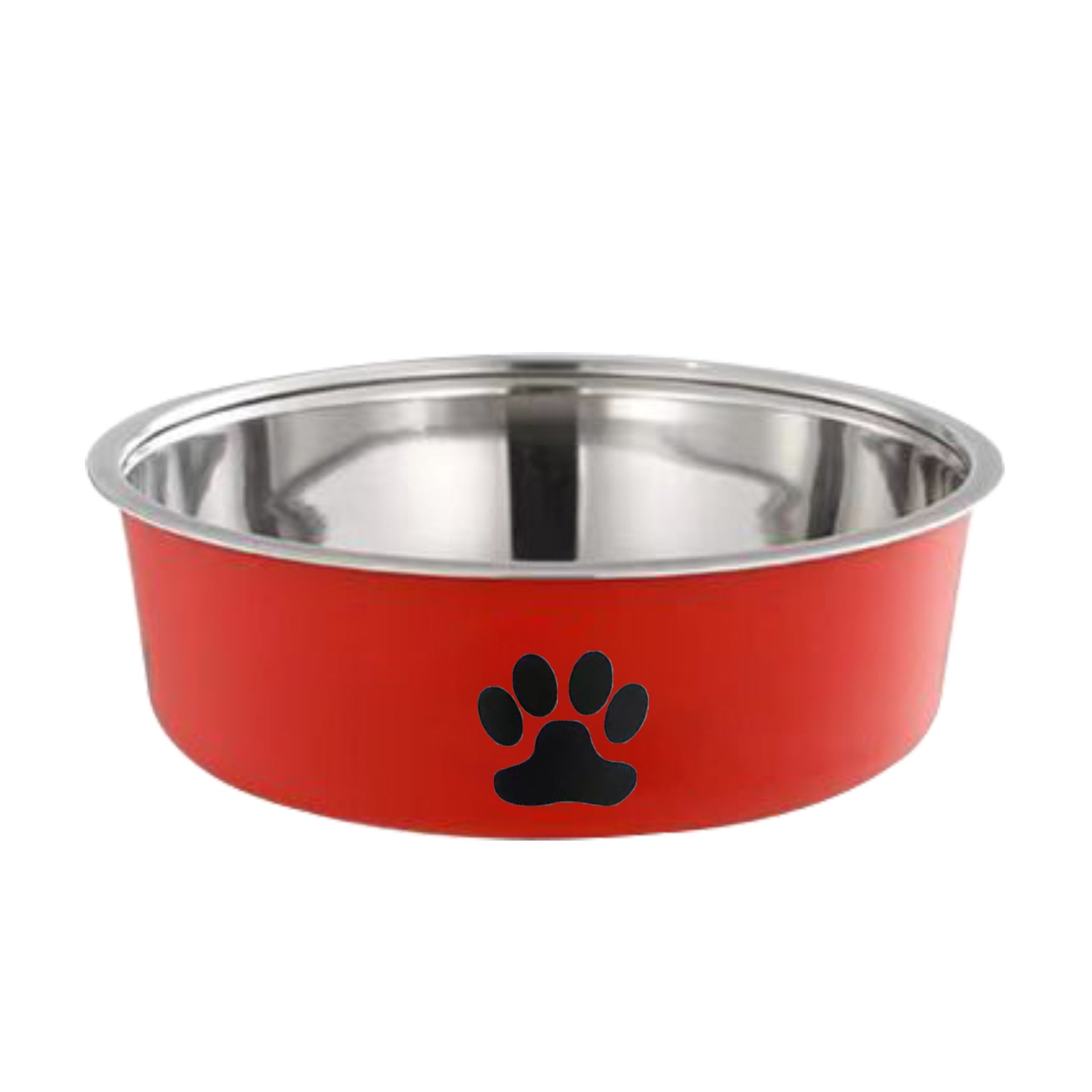 KFX-0361661 Double-Layer Stainless Steel Anti-Spill Pet Bowl - Small, Medium, Large Sizes in Various Colors